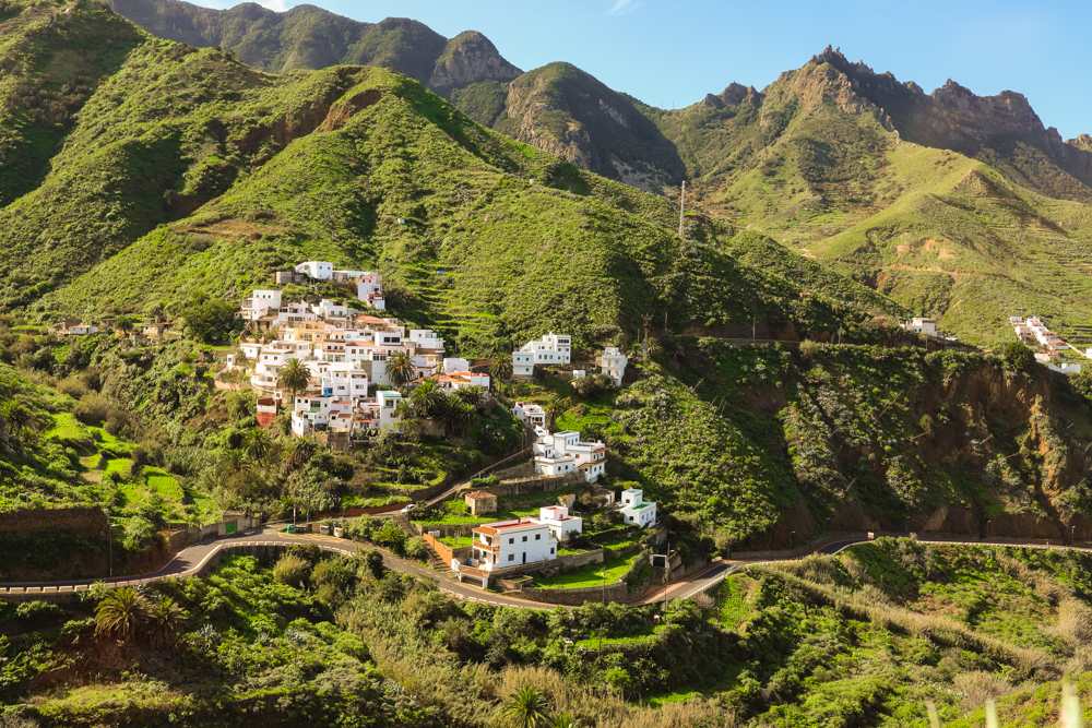 a tiny village in the Anaga Rural Park in Tenerife