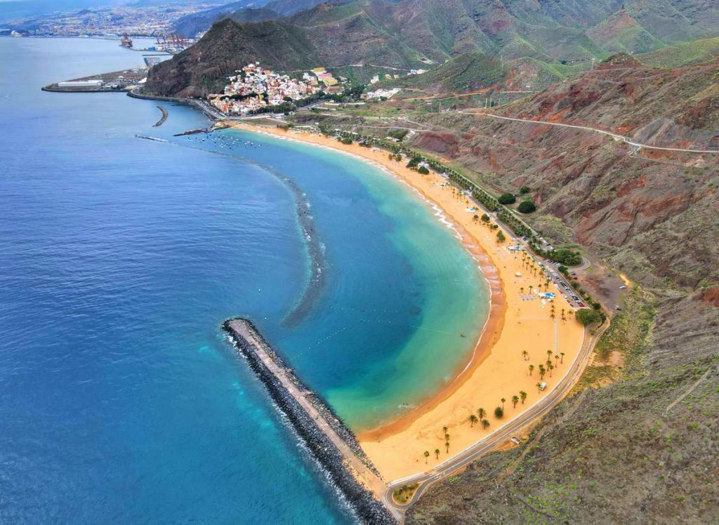 Playa de Las Teresitas Beach in Tenerife 